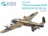 Quinta Studio QD72155 Avro Lancaster B.I/III 3D-Printed coloured Interior on decal paper (Airfix) 1/72